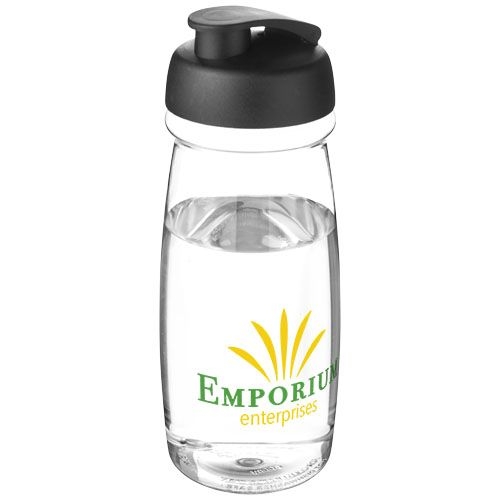 PF210054-16H2O Active® Pulse 600 ml Sportflasche mit Klappdeckel_ transparent_schwarz