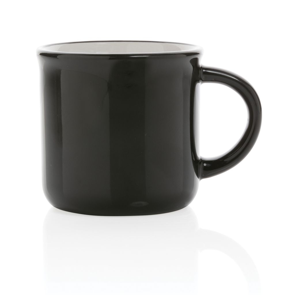 XDP434.03-1Vintage Keramiktasse_ 280ml_ schwarz