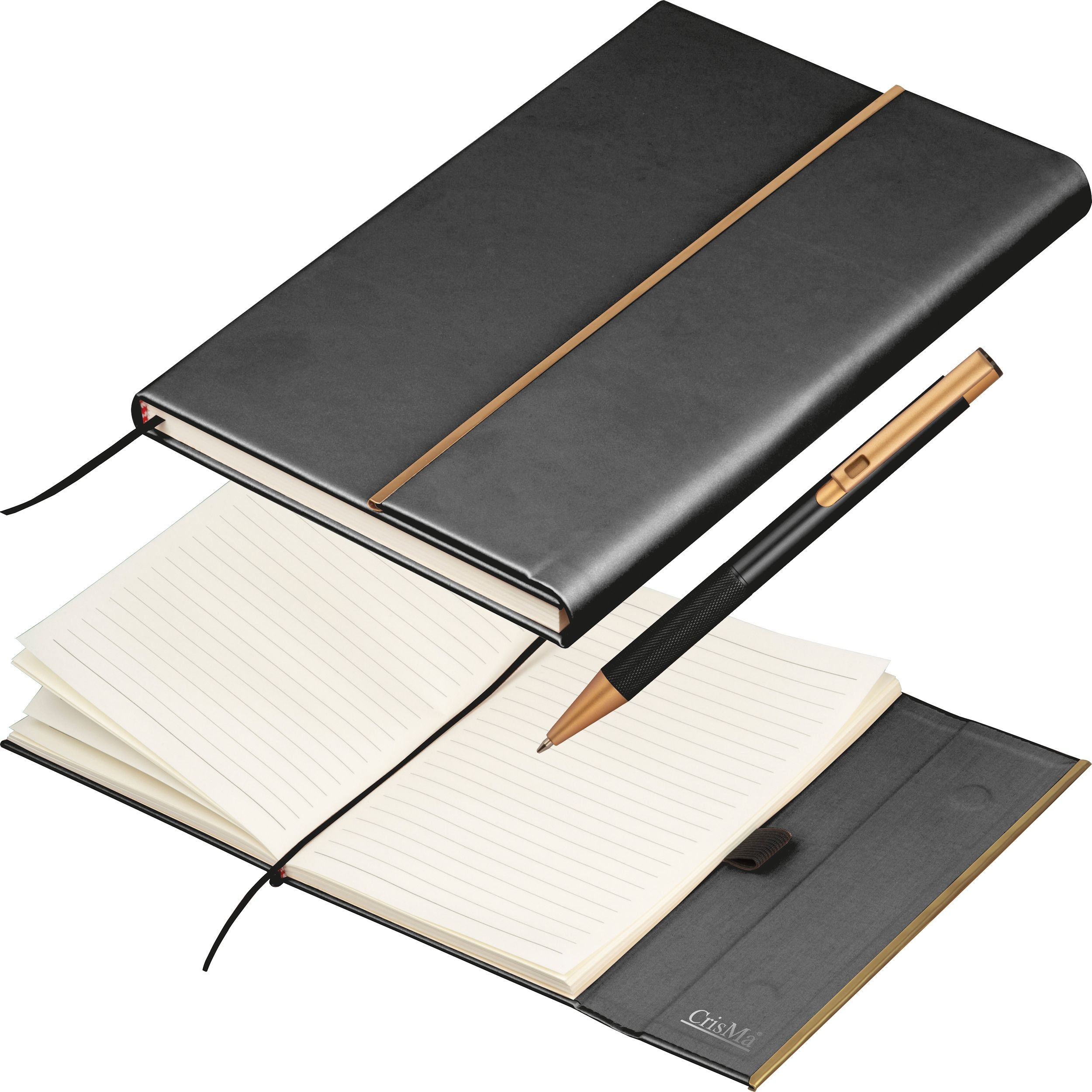 MA24763CrisMa Set aus Leder Notizbuch und Kugelschreiber