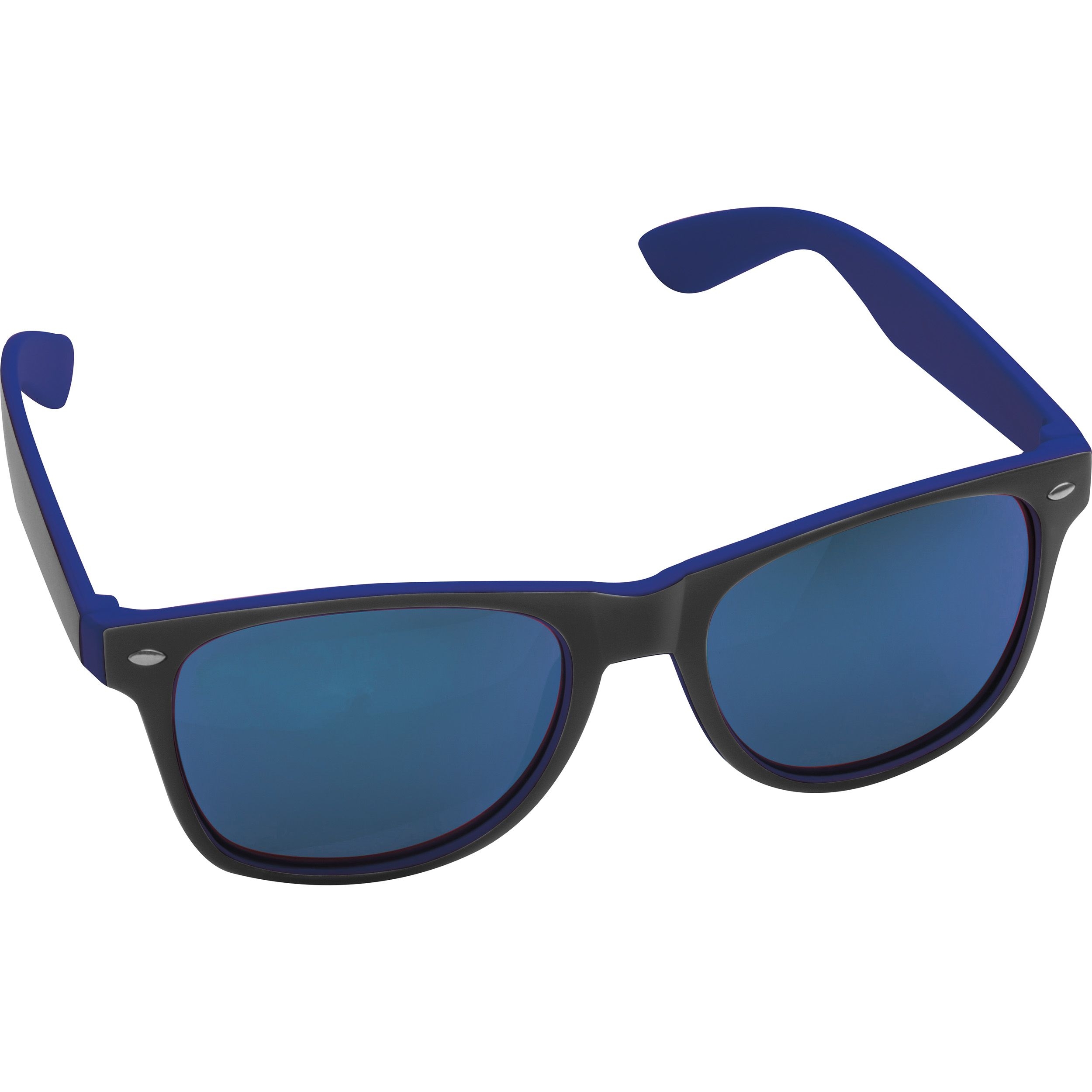 MA50671-04Sonnenbrille aus Kunststoff mit verspiegelten Glaesern_ UV 400 Schutz_ blau