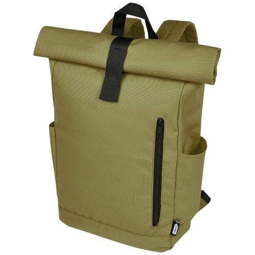 PF120659-4Byron 15_6_ GRS RPET Roll-Top Rucksack 18 L_ olive