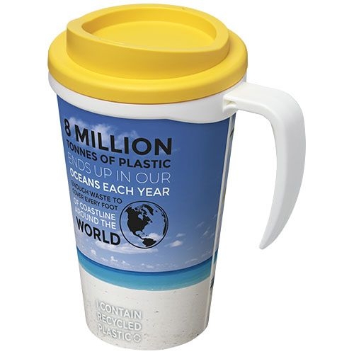 PF210006-12Brite-Ameriano® Grande 350 ml Isolierbecher_ weiss_gelb PF210006-12Brite-Ameriano® Grande 350 ml Isolierbecher_ weiss_gelb