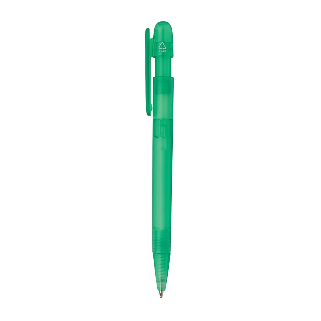 XDP611.26-07Devin transparenter Stift aus GRS zertifiziertem rABS_ gruen