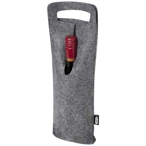 PF120665-1Felta 75cl Weinbeutel aus GRS recyceltem Filz_ mittelgrau
