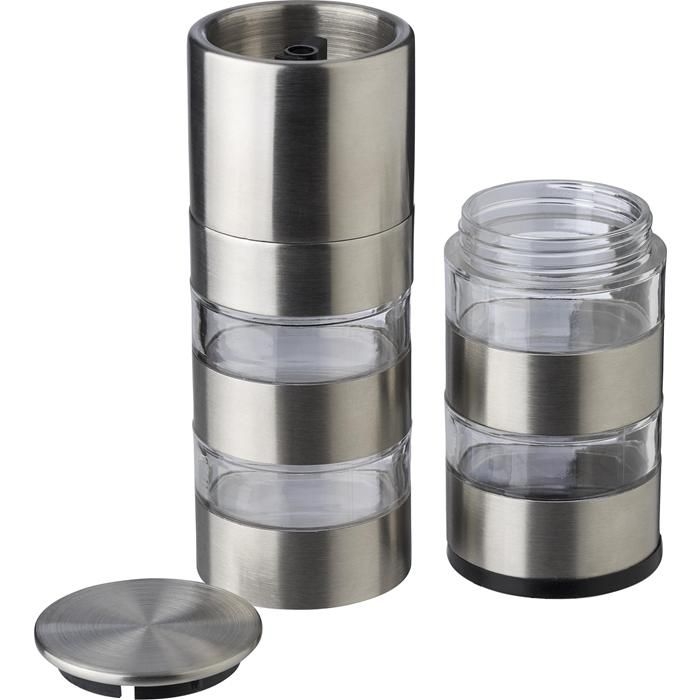 GI966235-32Gewuerzmuehle Rylan aus rostfreiem Stahl_ silber