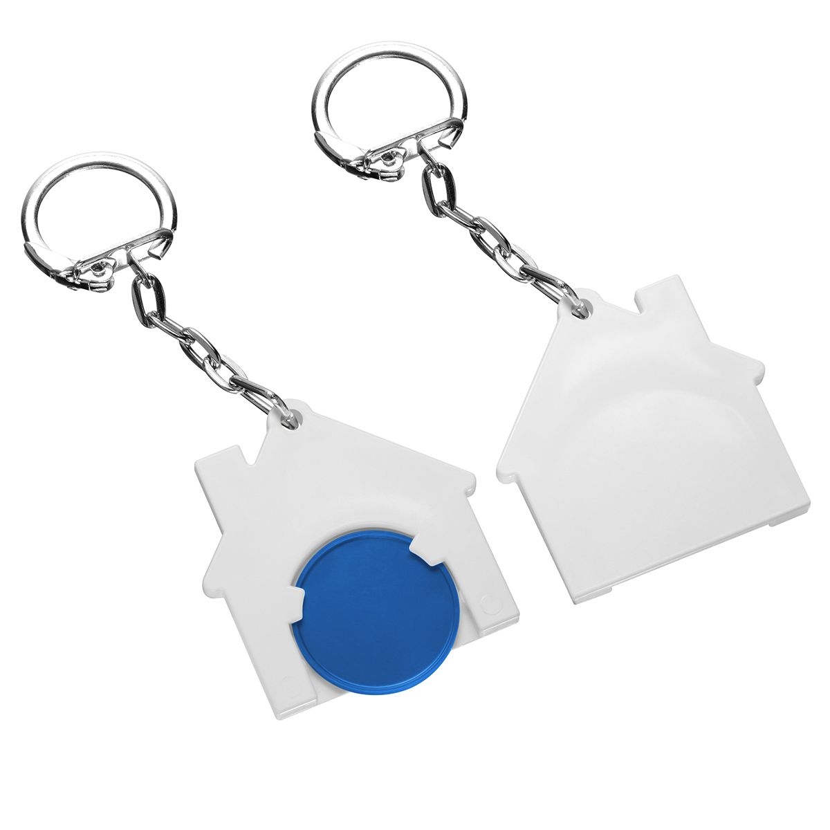 HE7516K-3-0Chiphalter mit 1€-Chip _Haus_ blau_ weiss