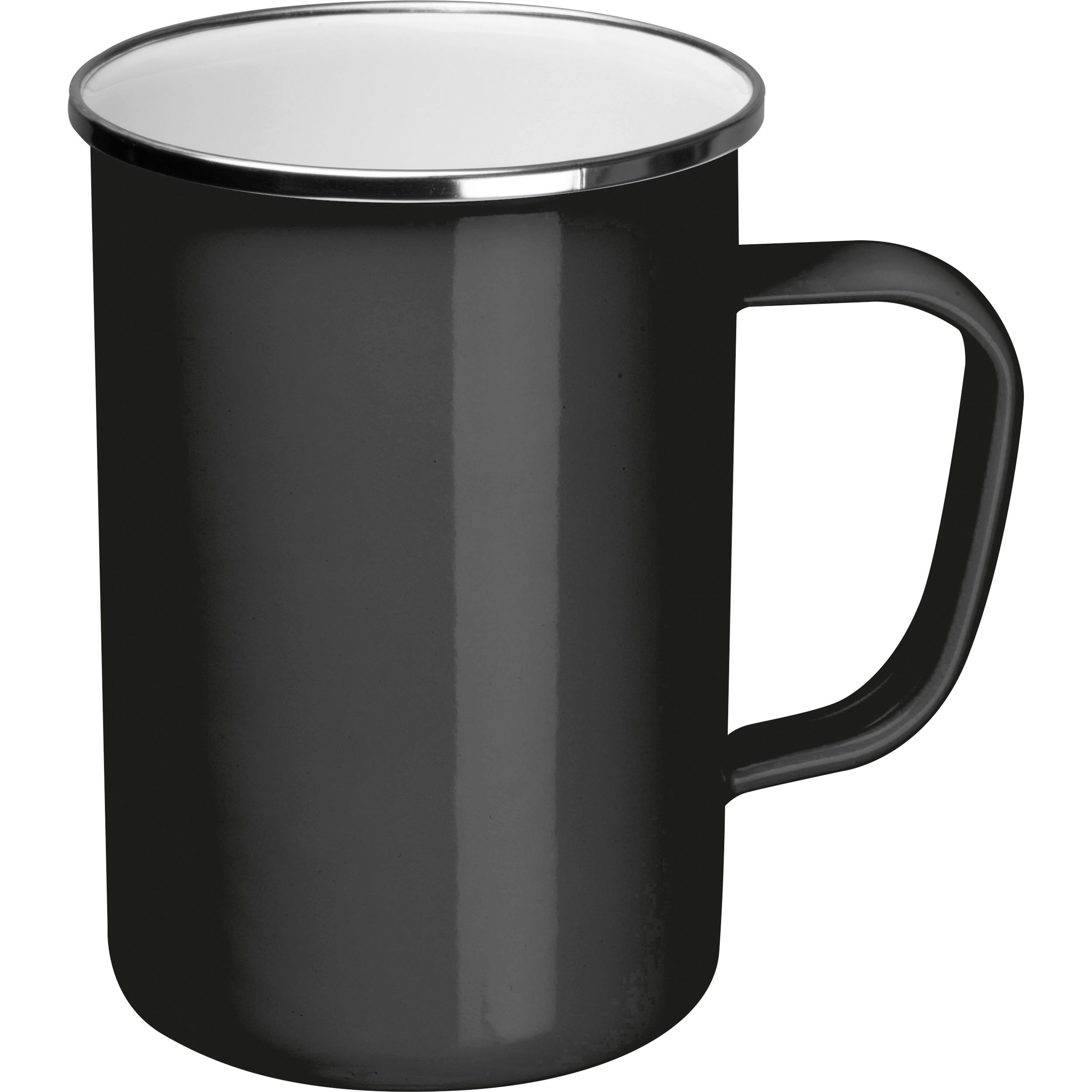 MA83857-03Emaille Tasse GENE_ schwarz