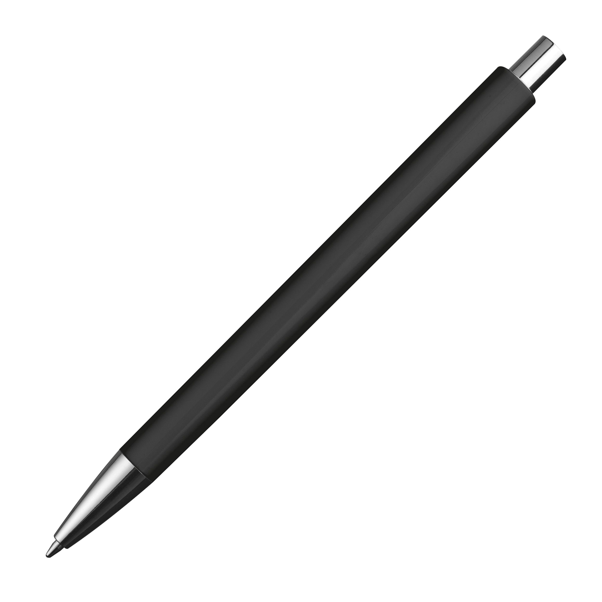MA13538-03Kugelschreiber mit silbernen Applikationen_ schwarz