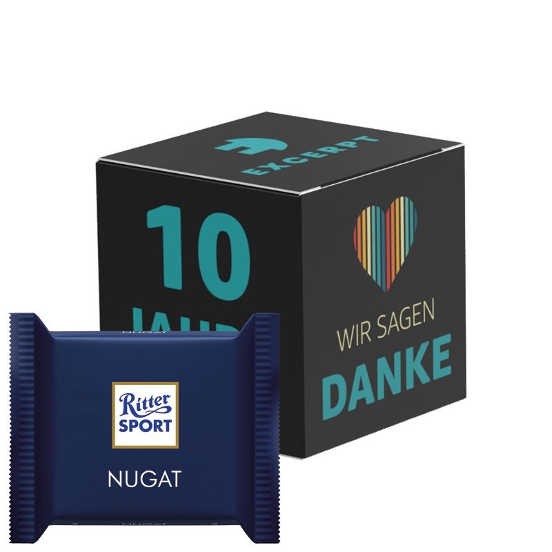 JG10189-3Werbewuerfel Ritter SPORT mini_ Ritter Sport Mini_ Nugat