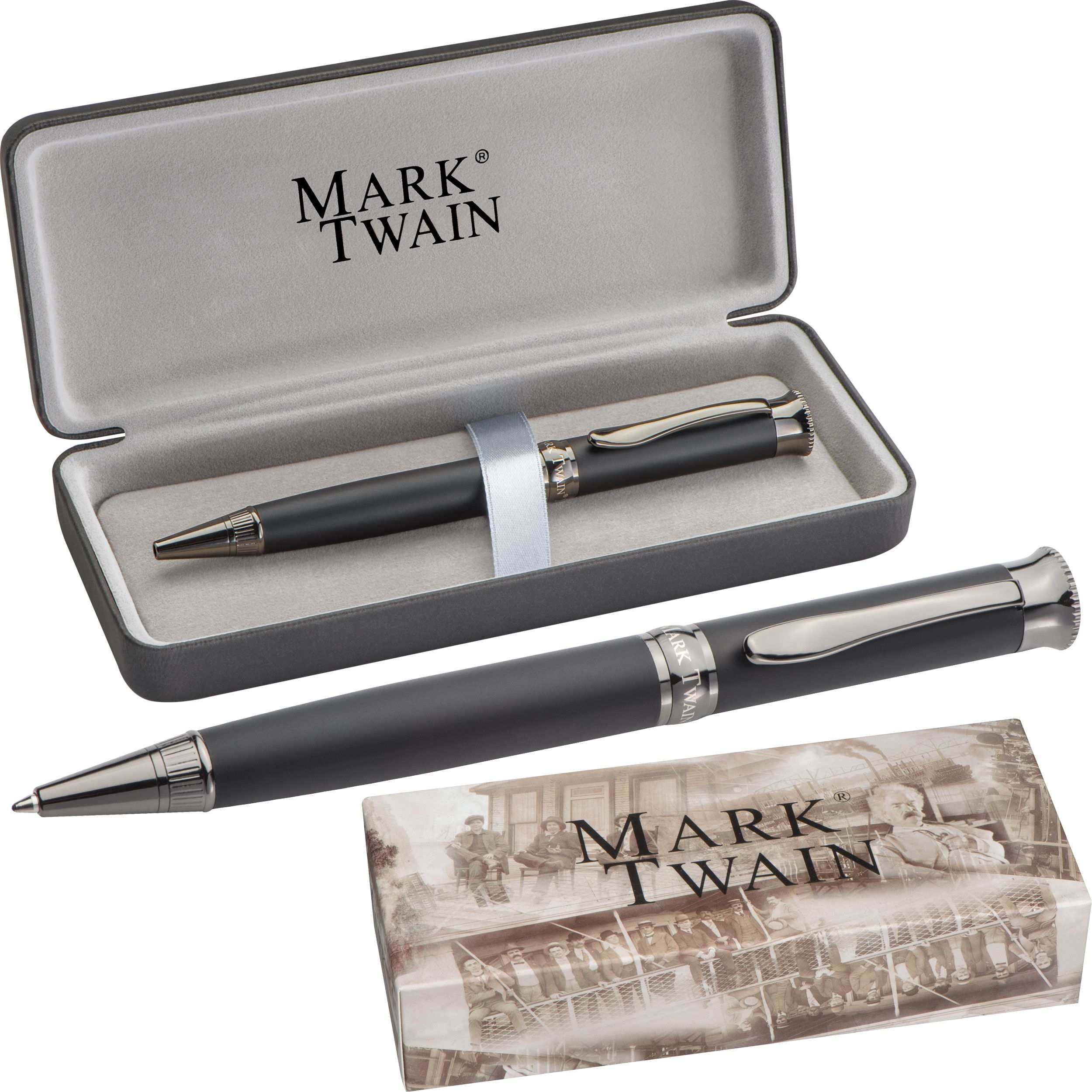 MA10612-03Mark Twain Kugelschreiber aus Metall_ schwarz