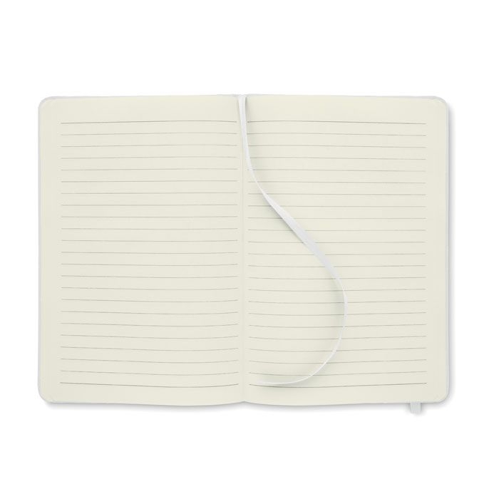 MO9966-06Note Rpet DIN A5 Notizbuch 600D RPET_ Weiss
