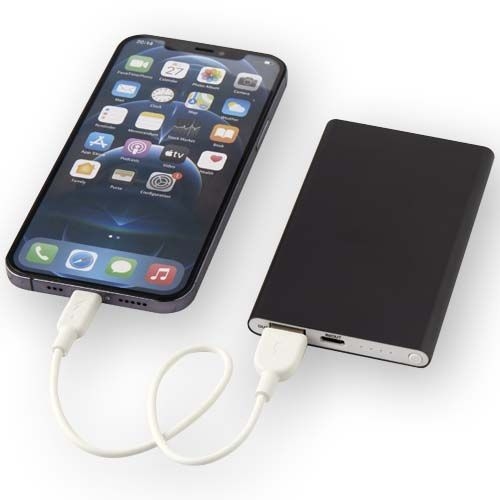 PF124380-4Pep 4000 mAh Type-C Powerbank aus recyceltem Aluminium _ Titan