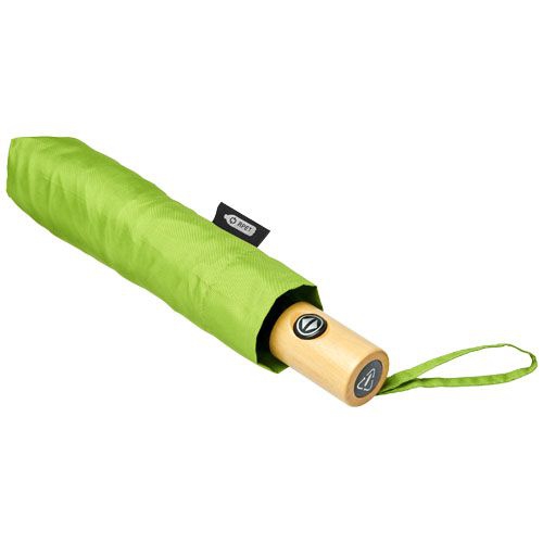 Bo 21" Vollautomatik Kompaktregenschirm aus recyceltem PET-Kunststoff, limone