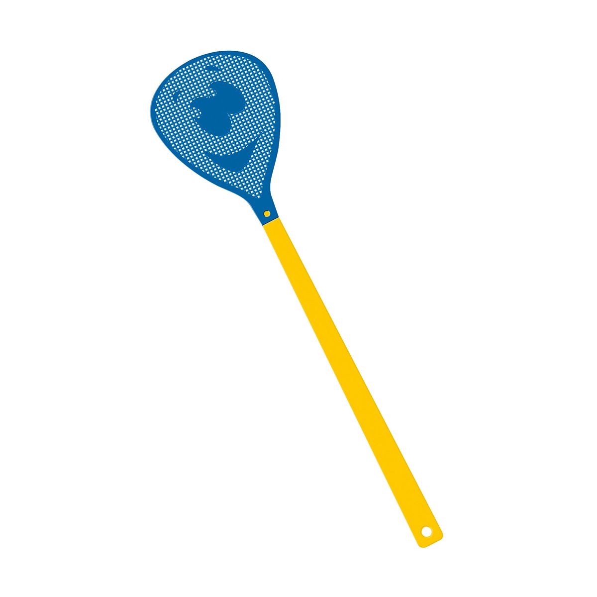 HE7852-4-3Fliegenklatsche _Gesicht_ gelb_ blau HE7852-4-3Fliegenklatsche _Gesicht_ gelb_ blau