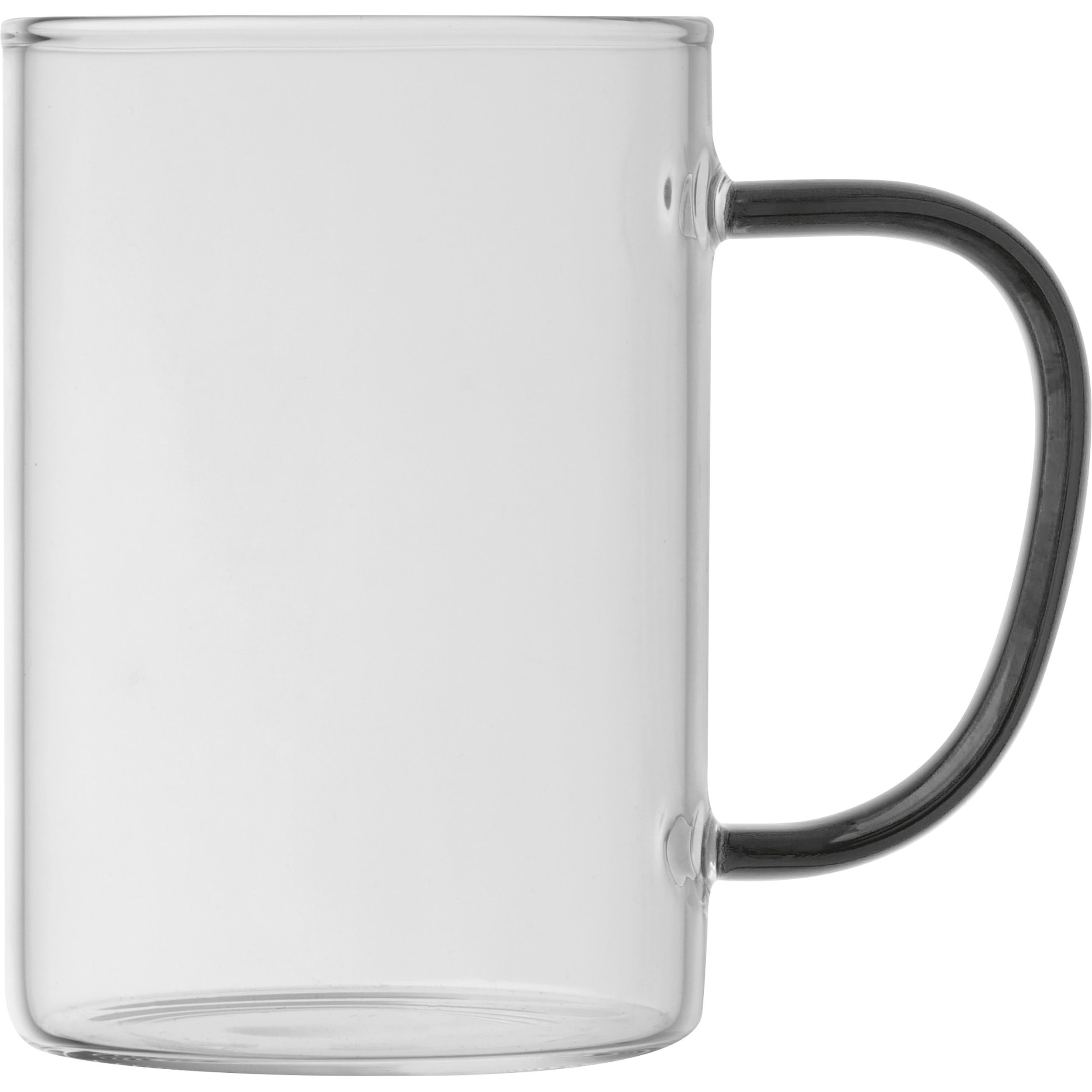 MA82340-03Glastasse mit farbigem Henkel_ 250ml_ schwarz