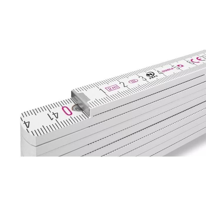 GI25649-02Faltbarer Zollstock aus Holz Jessica 400 Serie_ weiss