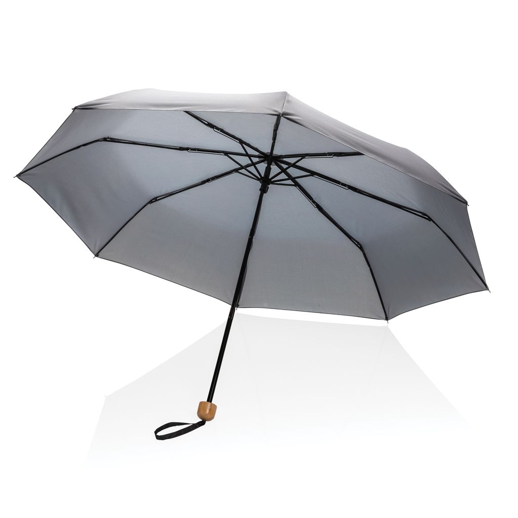 XDP850_57-220.5_ Impact AWARE™ RPET 190T Pongee Bambus Mini-Schirm_ anthrazit