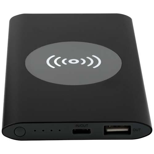 PF124384-4Juice 4000 mAh Typ-C kabellose Powerbank aus recyceltem Aluminium _ schwarz