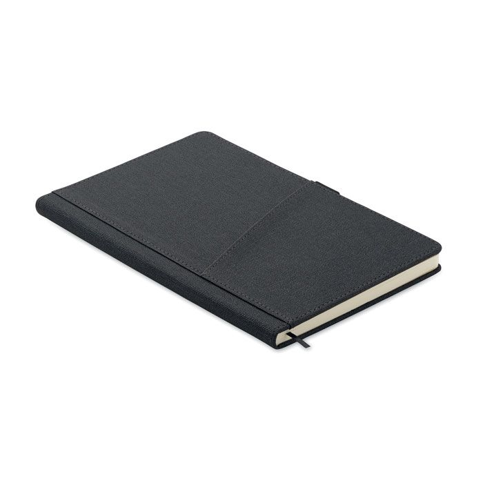 MO2285-03Cinco A5 notebook PU front pocket_ schwarz
