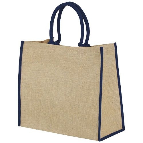 PF120182-3Harry farbige Jute Tragetasche 25L_ natur_navy PF120182-3Harry farbige Jute Tragetasche 25L_ natur_navy