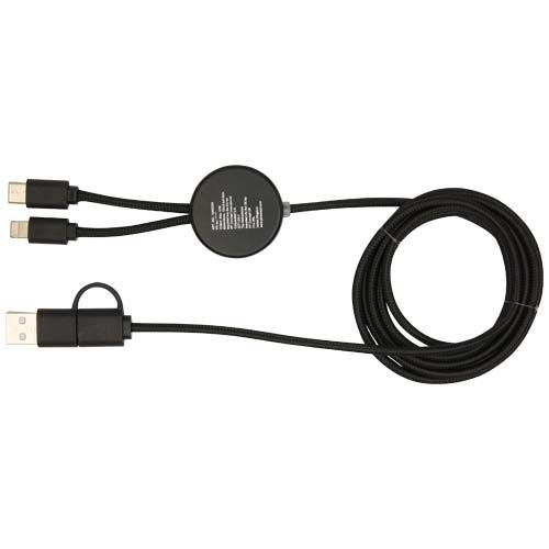 PF124422-2Chechia 150 cm 5-in-1 Kabel aus recyceltem Kunststoff fuer Datenuebertragung und 27W Schnellladung mit