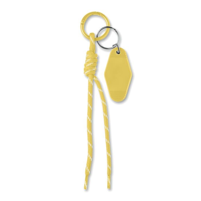 MO3167-08Keybraid Schluesselring mit Schnur_ gelb