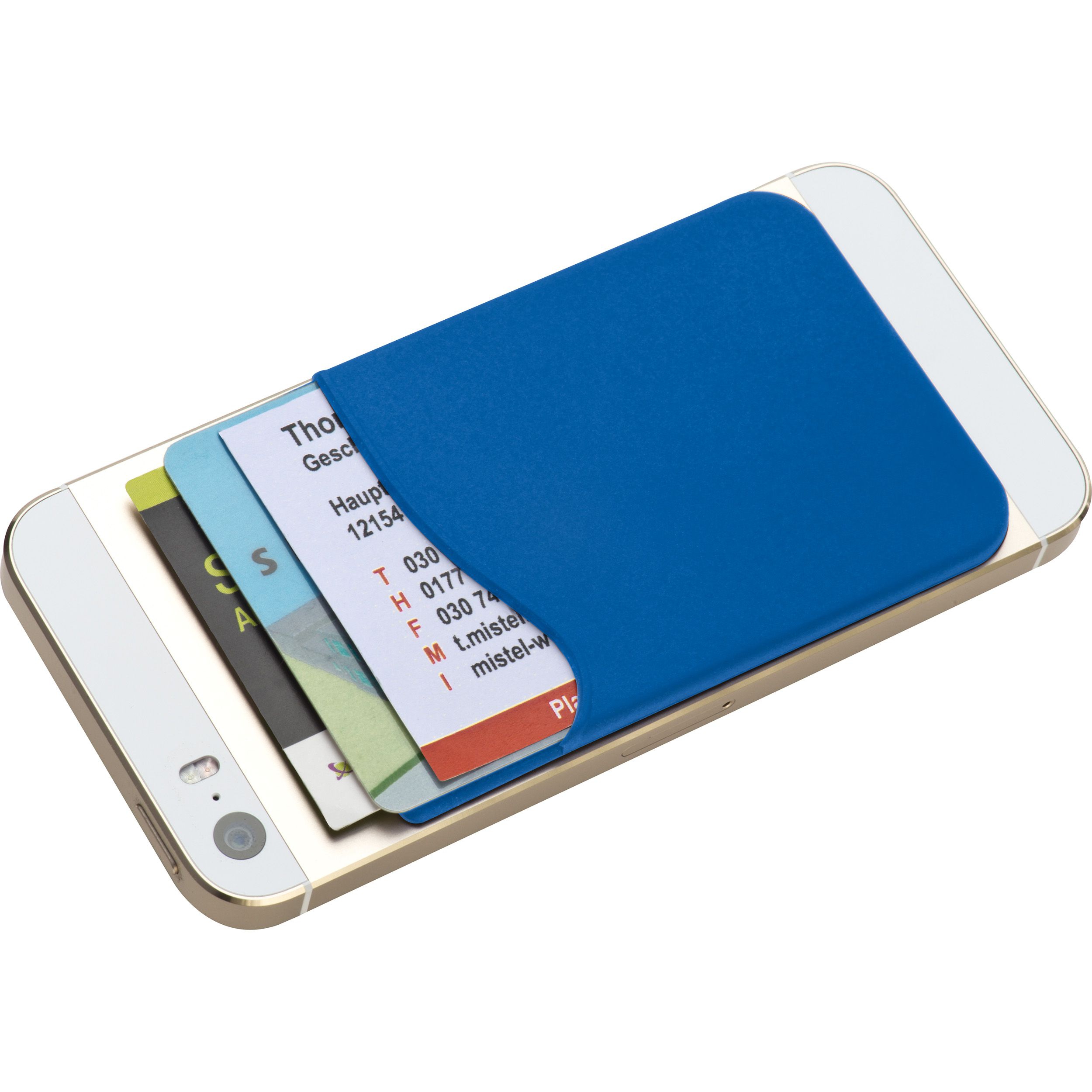 Kartenhalter für Smartphones zum Aufkleben , blau