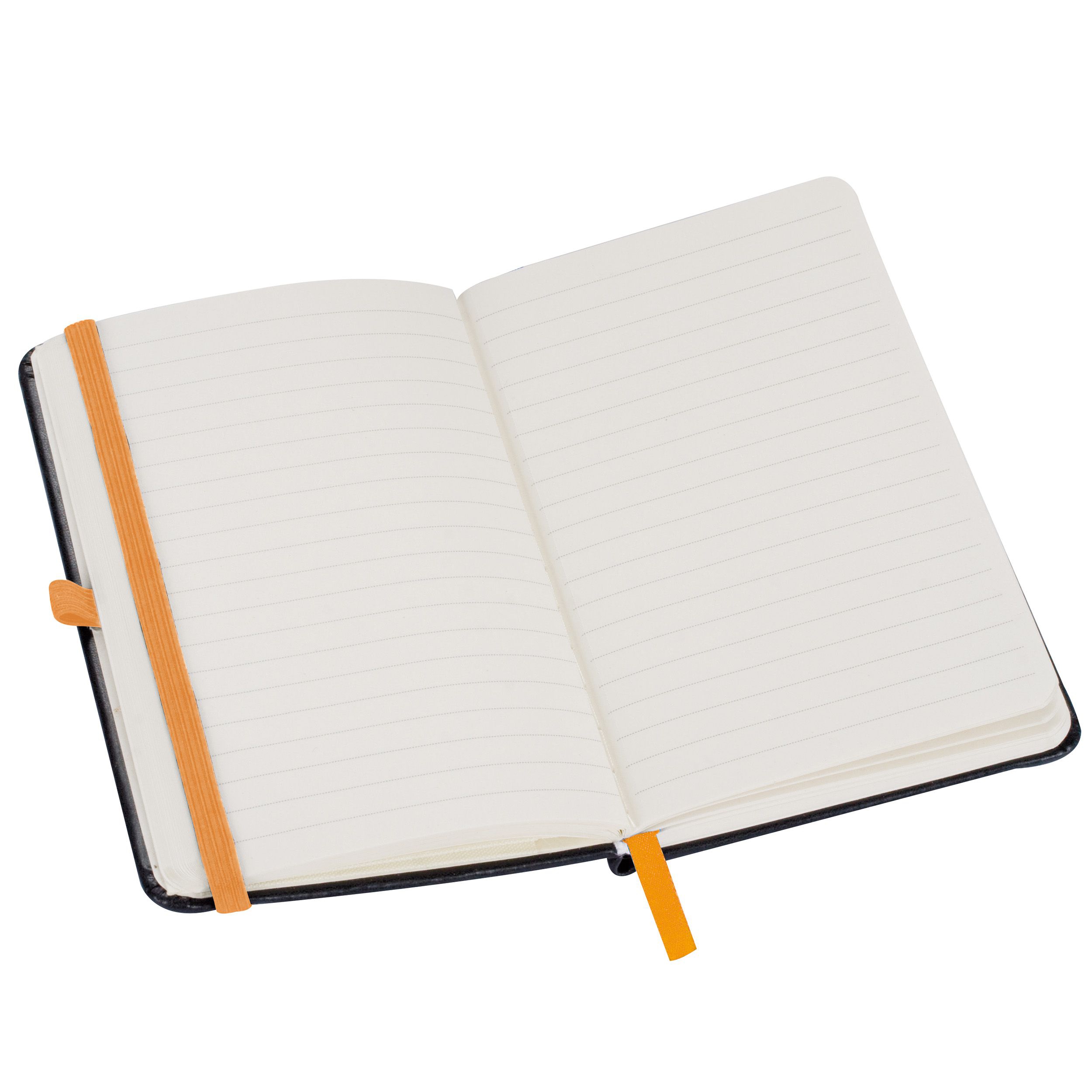 A6 Notizbuch mit Kunstledereinband , orange