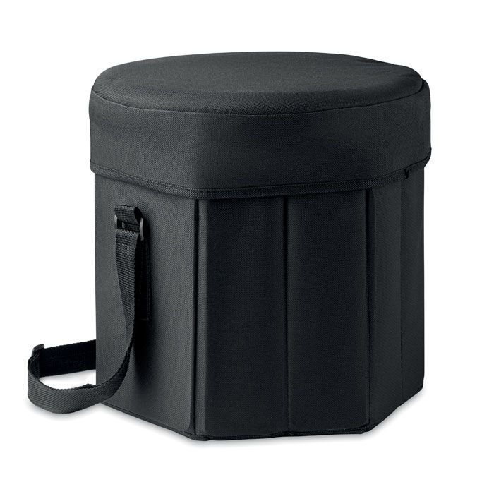 Seat & Drink Klappbarer Hocker/Tisch, Schwarz