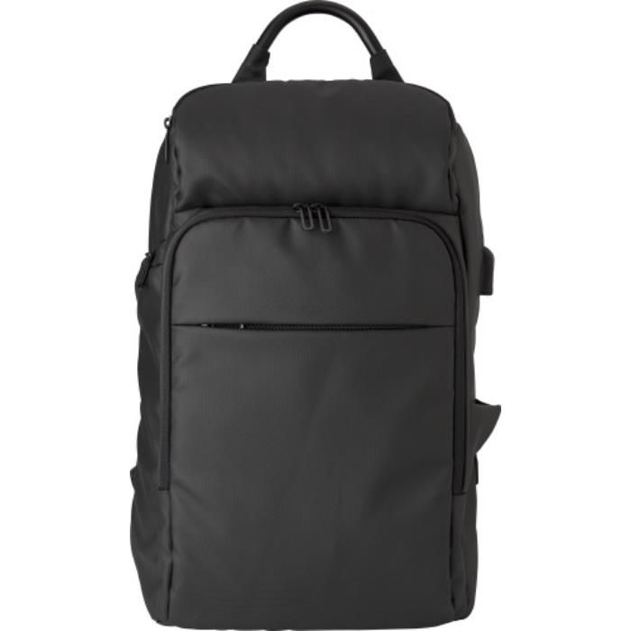 Rucksack aus Kunststoff Rishi, Schwarz