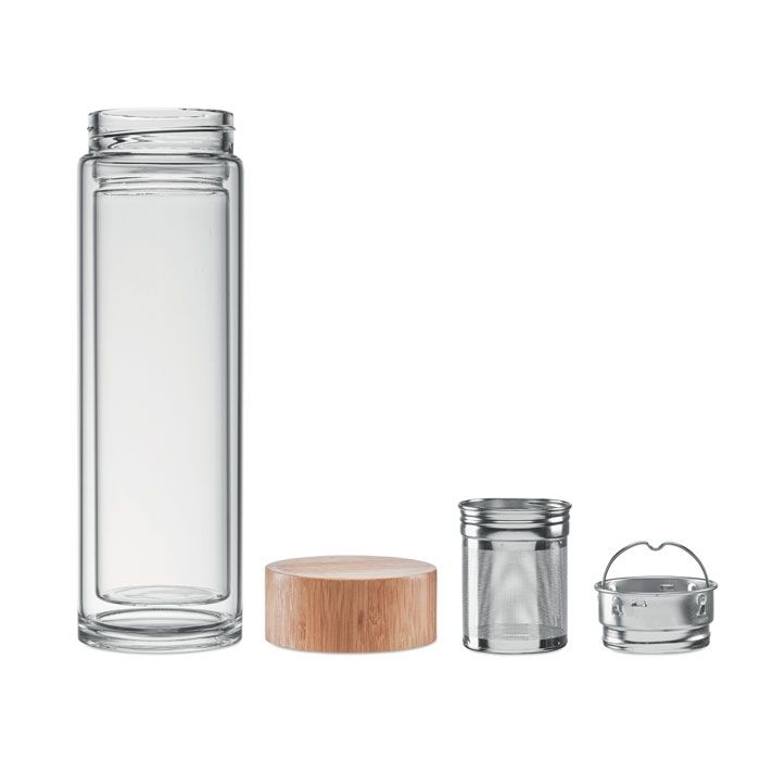MO9420-22Batumi Glass Trinkflasche Glas 400ml_ transparent