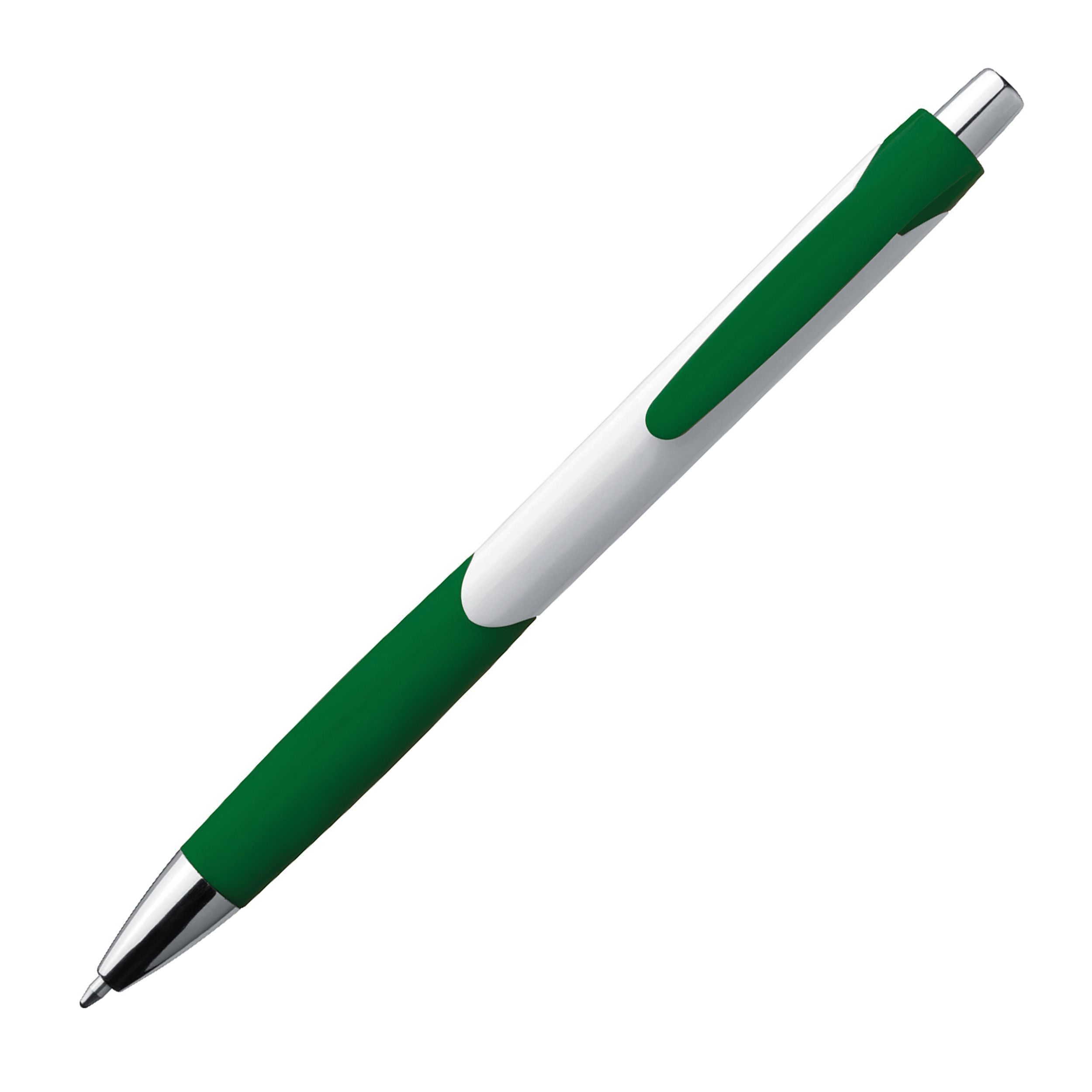 MA17899-09Kugelschreiber mit farbiger Gummigriffzone _ gruen