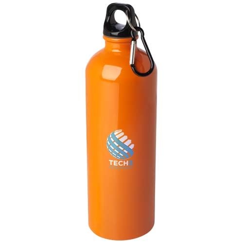 PF100861-4Oregon 750 ml RCS-zertifizierte_ einwandige Trinkflasche aus Edelstahl mit Karabinerhaken_ orange