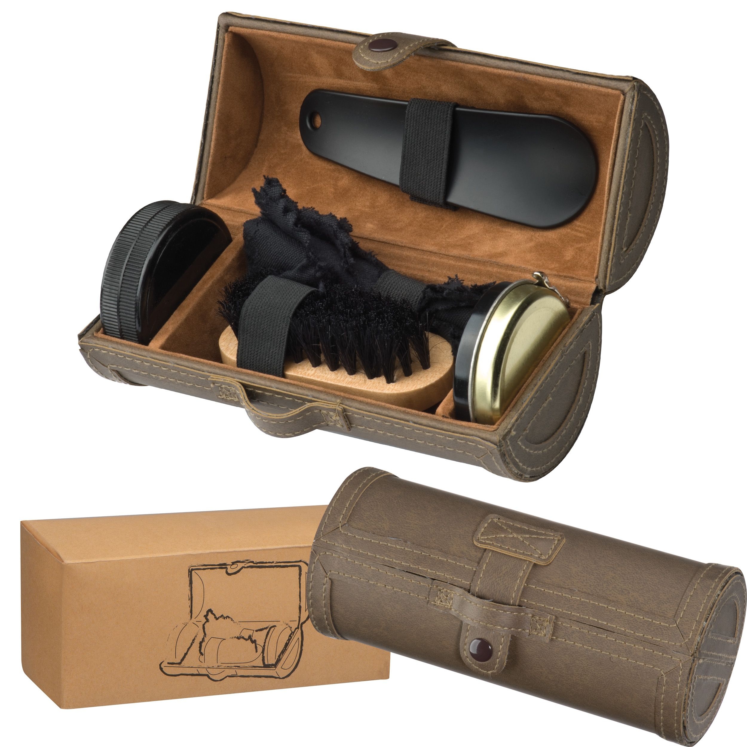 MA63231-01Schuhputzset 6 teilig_ braun