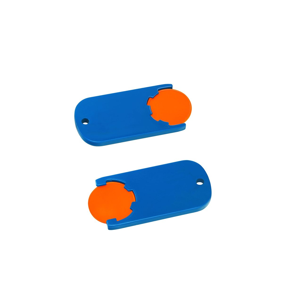 HE7439-5-3Chiphalter mit 1€-Chip _Alpha_ orange_ blau HE7439-5-3Chiphalter mit 1€-Chip _Alpha_ orange_ blau