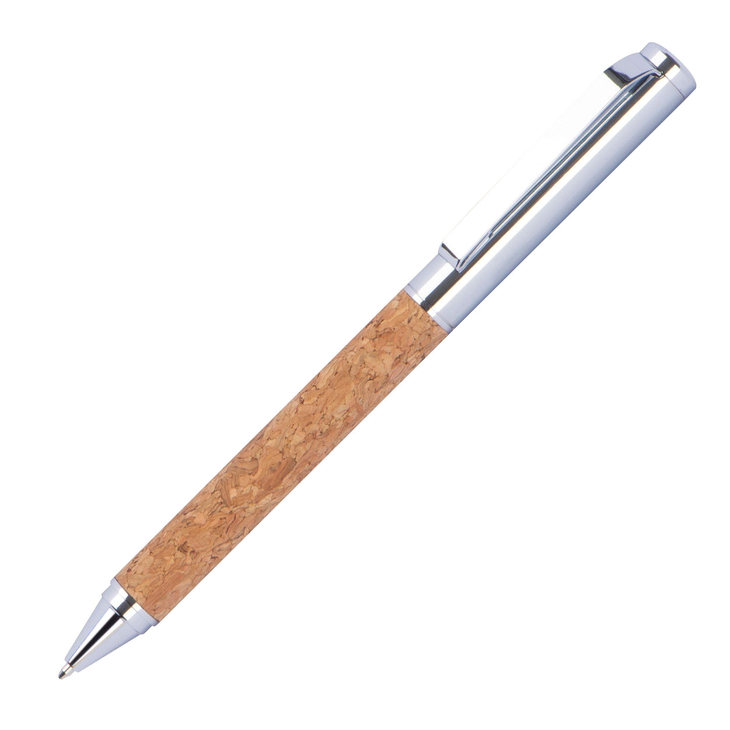 MA13236-13Kugelschreiber aus Metall und Kork_ beige