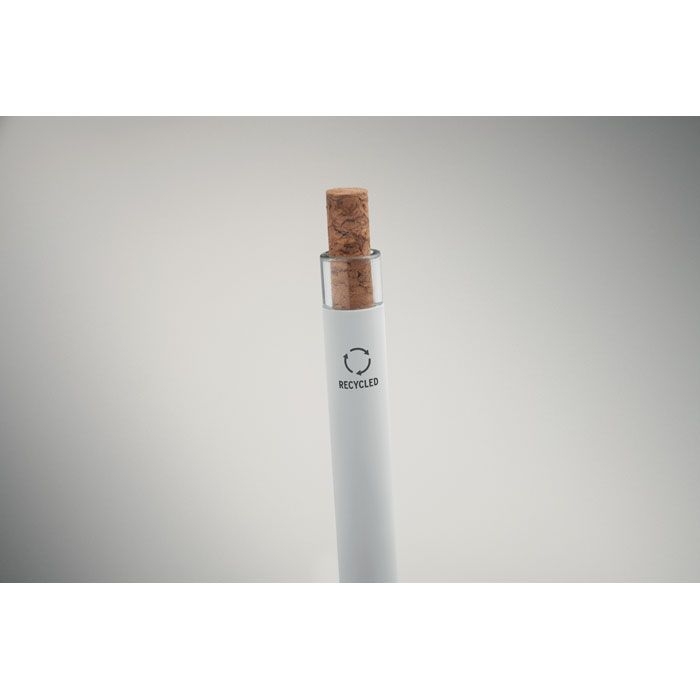 MO2652-06Bergamo _ Druckkugelschreiber recy. Alu_ weiss