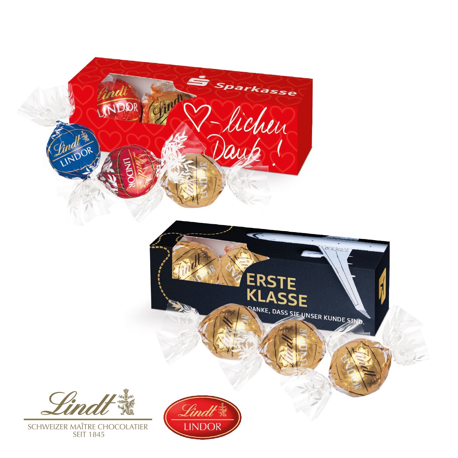 CD91004-04Lindt Lindor Praesent_ 3er_ feinherb