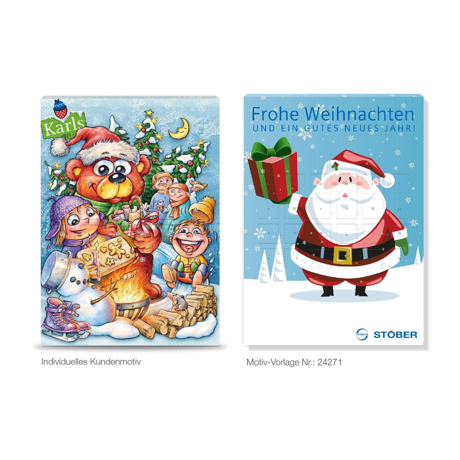 CD95319-02Wand-Adventskalender „Classic Design“_ 75 g_ Individuelles Motiv