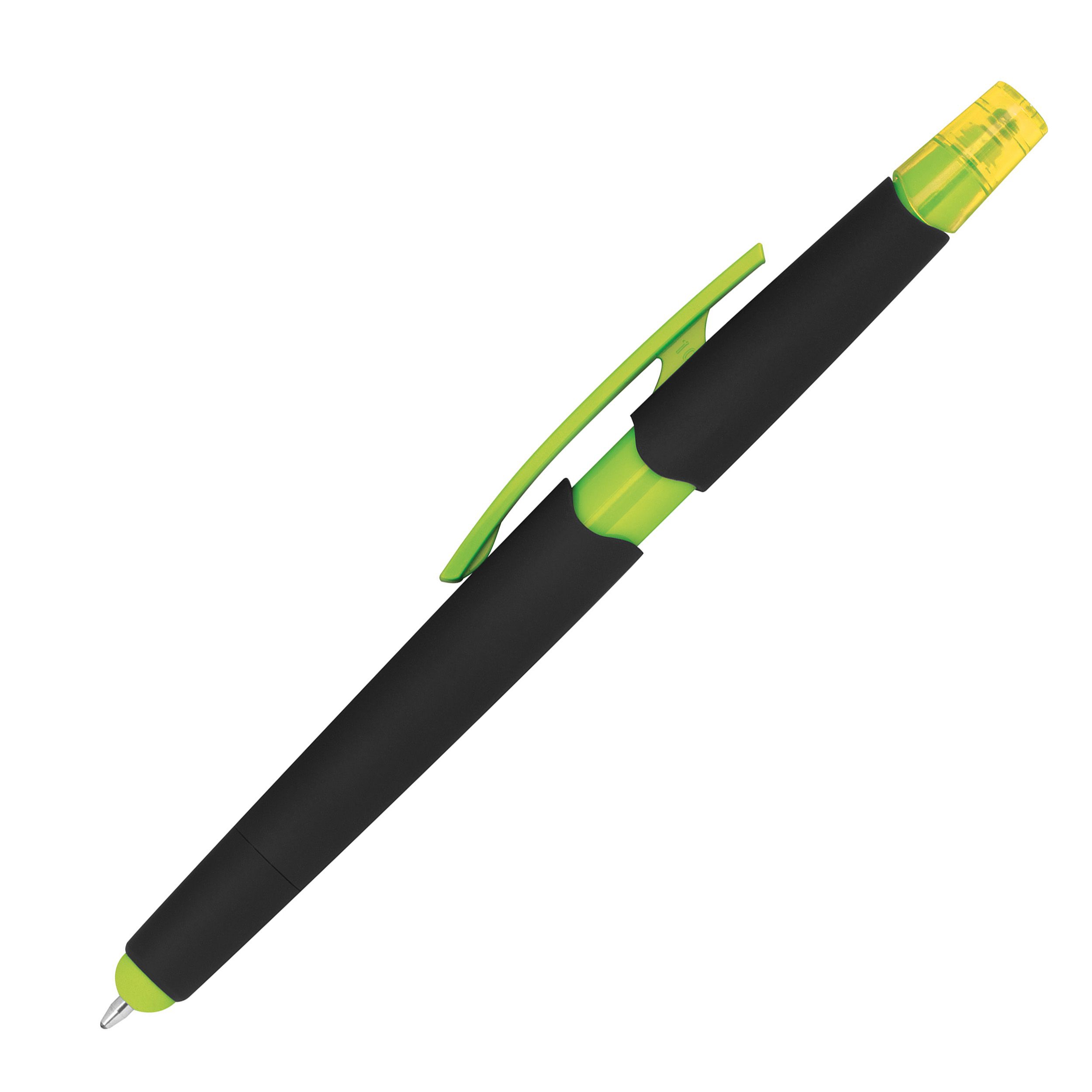 Kugelschreiber mit Textmarker und Touchfunktion, apfelgrün