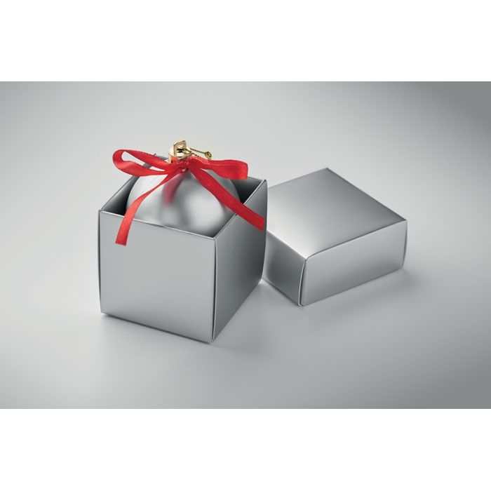 CX1603-14Belles Weihnachtsbaumkugel_ silber