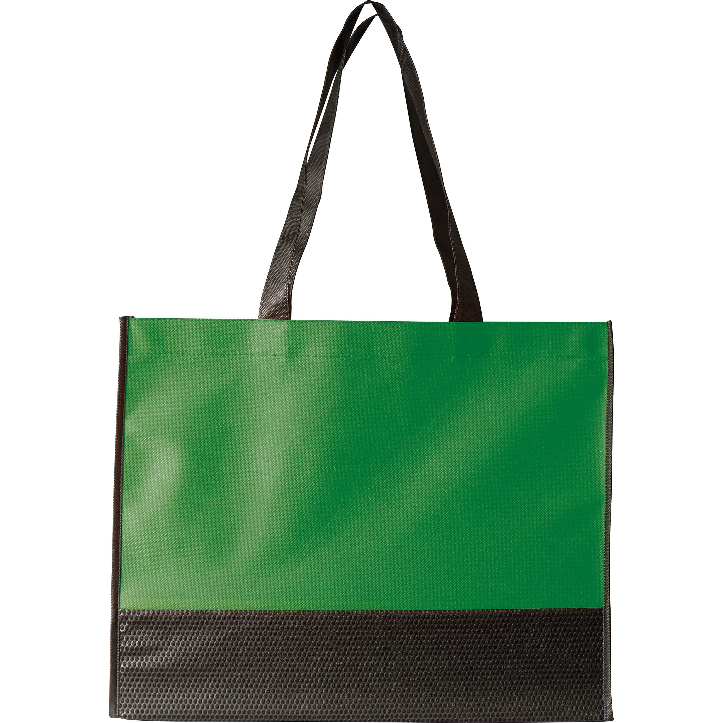 MA60094-09Faltbare Non Woven Einkaufstasche_ 2 farbig_ gruen MA60094-09Faltbare Non Woven Einkaufstasche_ 2 farbig_ gruen