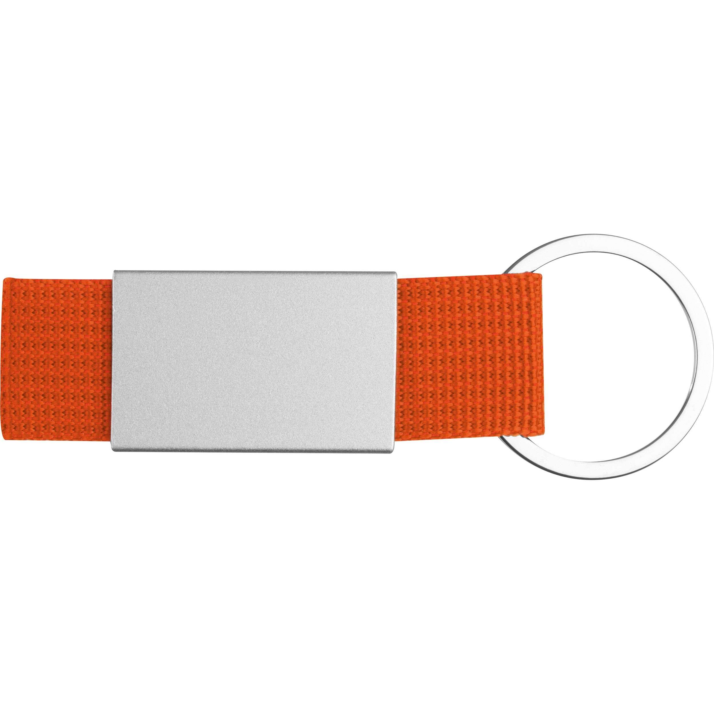 MA90957-10Schluesselanhaenger mit farbigem Stoffbaendchen_ orange
