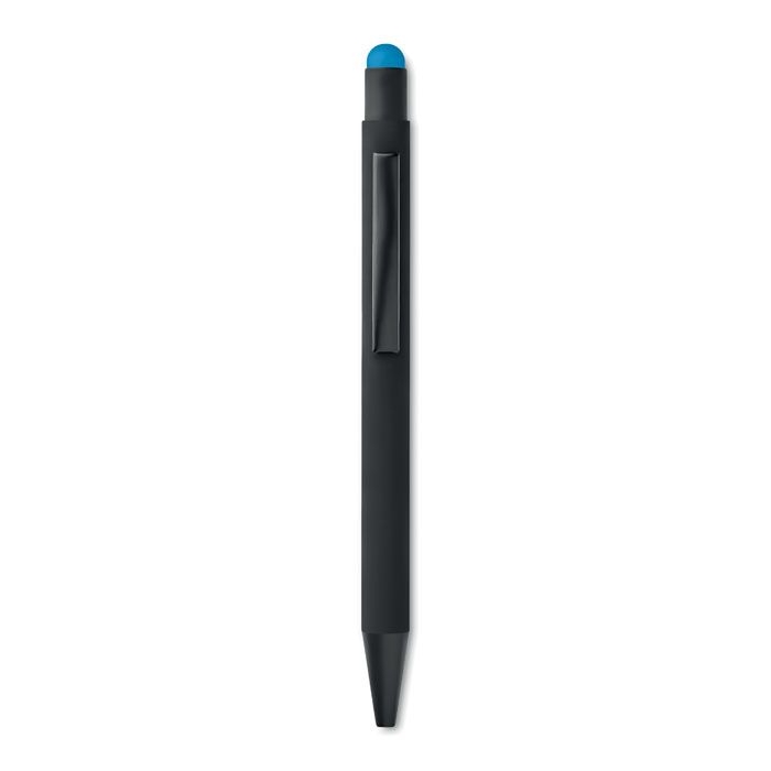 MO9393-12Negrito Druckkugelschreiber mit Stylus_ Tuerkis