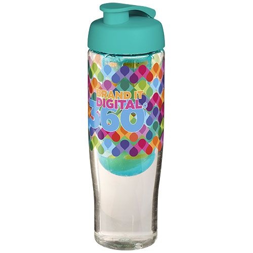PF210041-5H2O Active® Tempo 700 ml Sportflasche mit Klappdeckel und Infusor_ transparent_aquablau