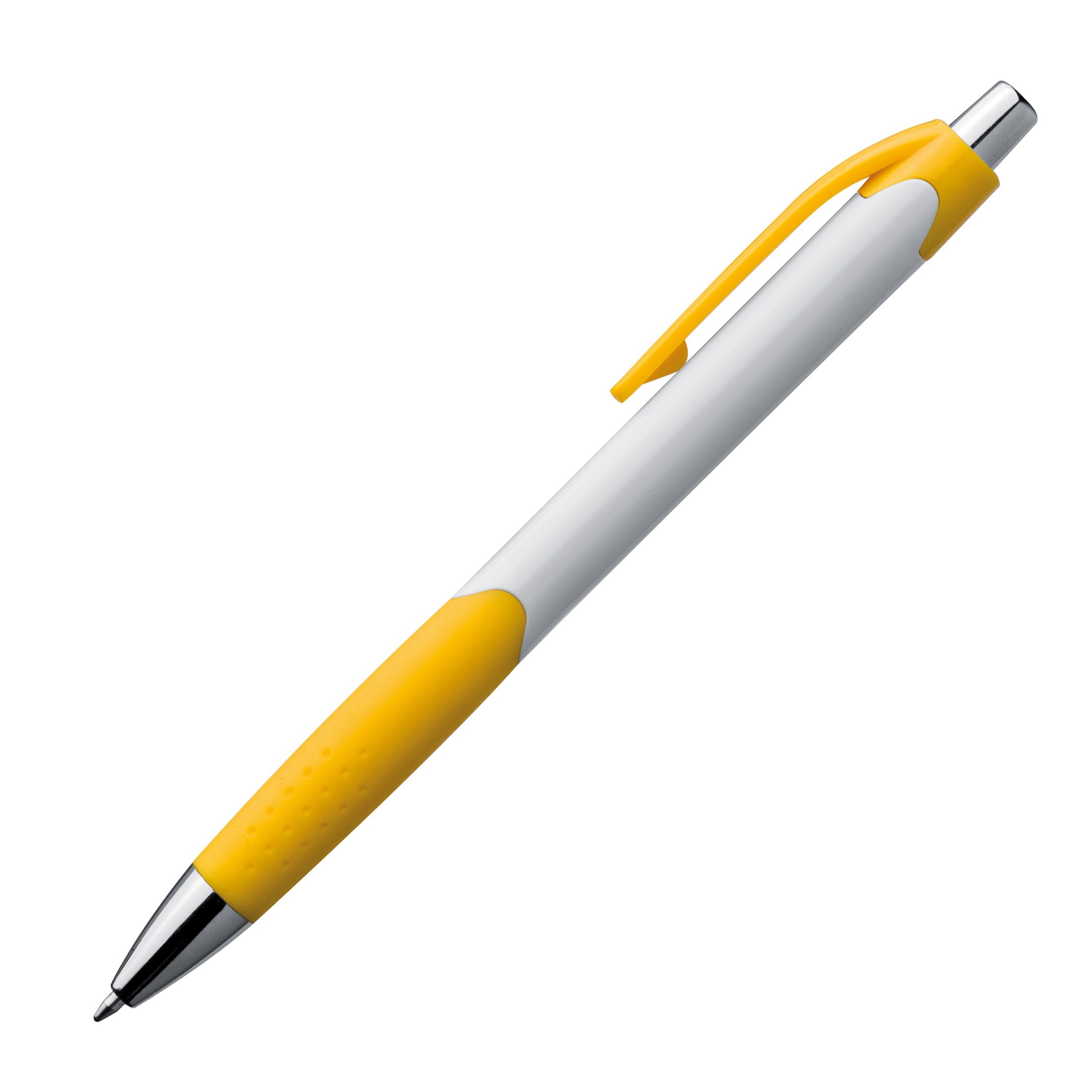 MA17899-08Kugelschreiber mit farbiger Gummigriffzone _ gelb