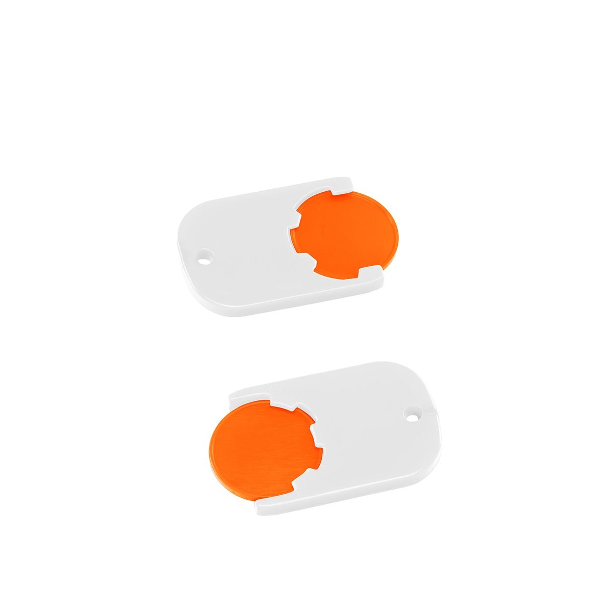 HE7555-5-0Chiphalter mit 1€-Chip _Gamma_ orange_ weiss