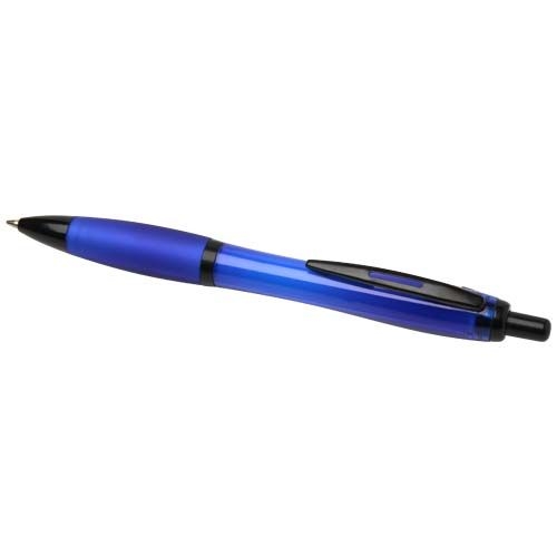 PF106296-8Nash Kugelschreiber aus recyceltem Kunststoff mit schwarzen Zierelementen _schwarze Mine_ royalblau