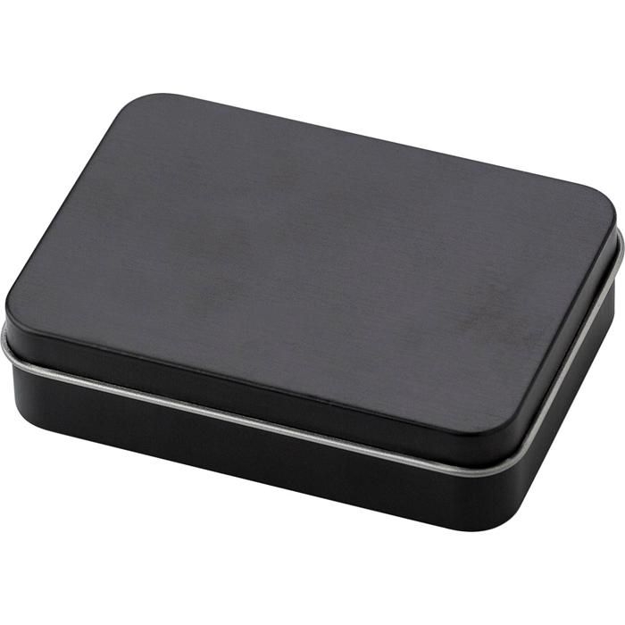 GI771596-32Metalldose mit Spielkarten Nathan_ silber