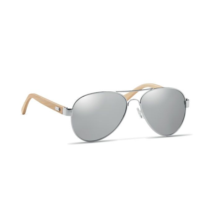 MO6450-17Honiara Sonnenbrille Bambus_ silber glaenzend
